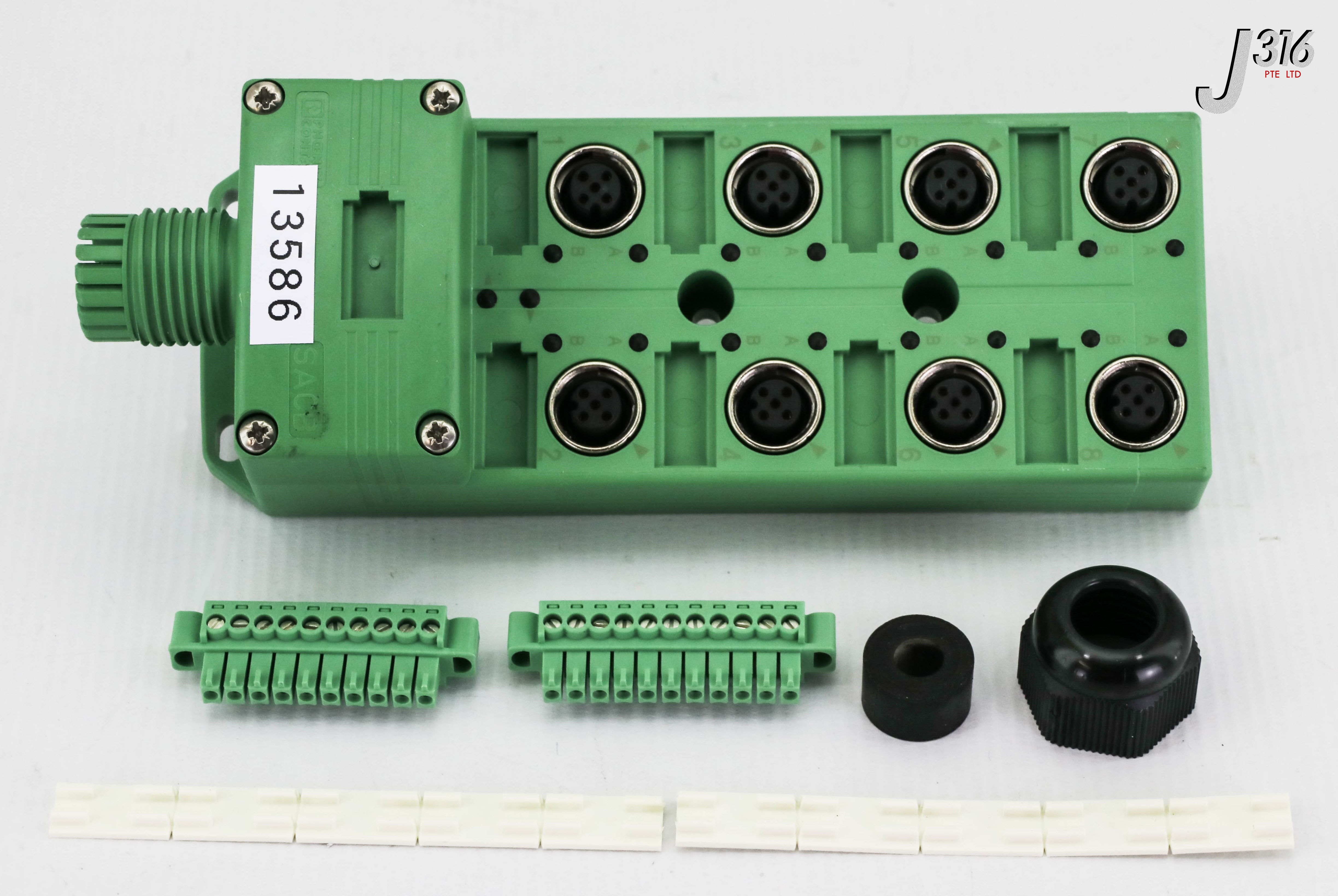 13586 PHOENIX CONTACT SENSOR-ACTUATOR BOX (NEW) SACB-8/16-L-C SCO